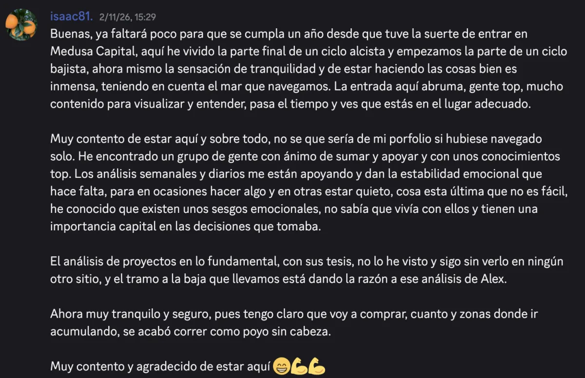 Reseña de un miembro de la comunidad en Discord (5)