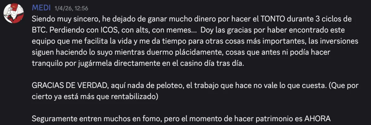 Reseña de un miembro de la comunidad en Discord (6)